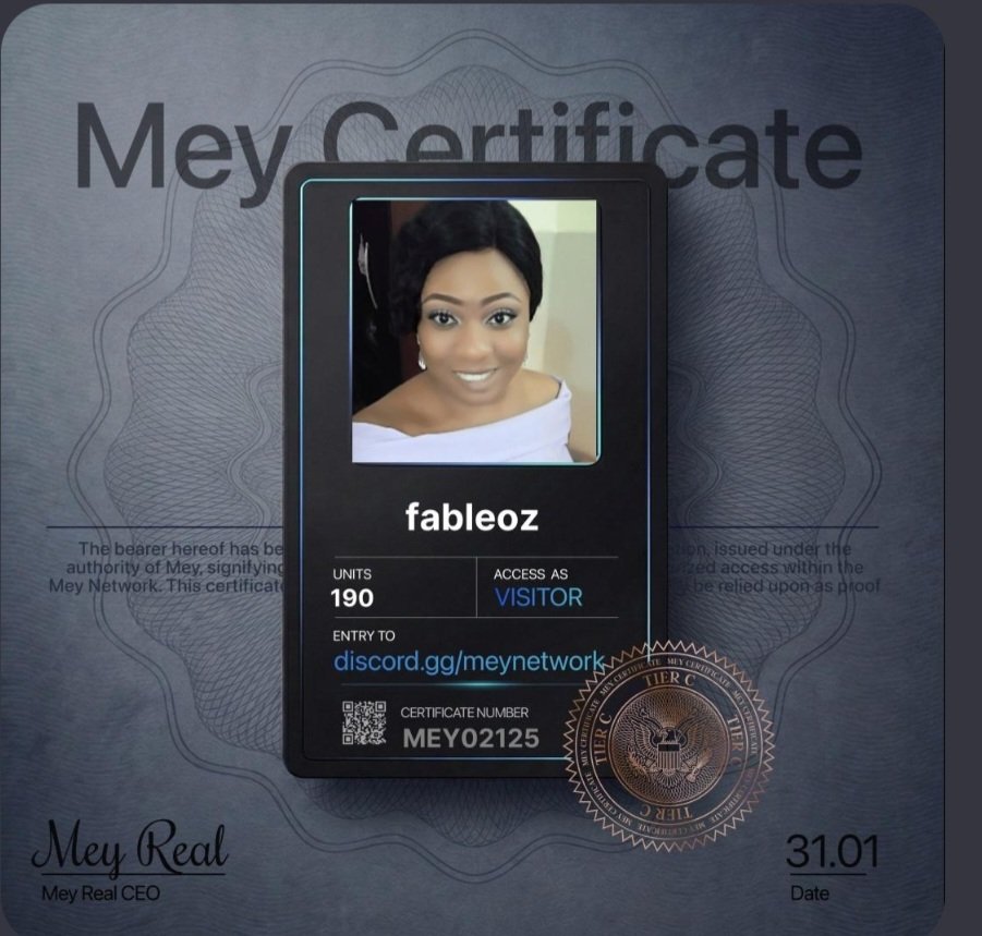 Entered MEY HQ with my MEY Certificate today.

Feels like one of those "early" moments.

What tier did you get?

@mey_network → discord.gg/meynetwork