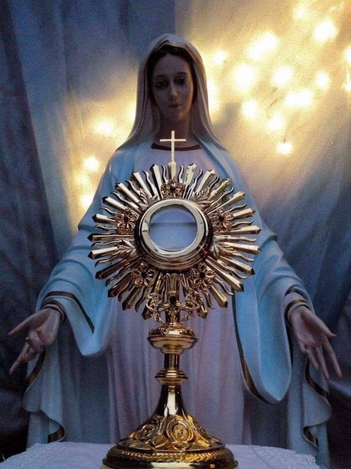 Mary does not draw attention to herself.
She presents Jesus.