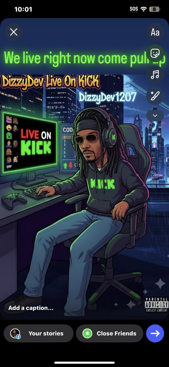 DizzyDev1207's tweet photo. We lit and live on the last day of the month with positive vibes all day shots per subs pull up and turn up with me @KickVillage @kickcommunity https://t.co/6eBdyILDwe
