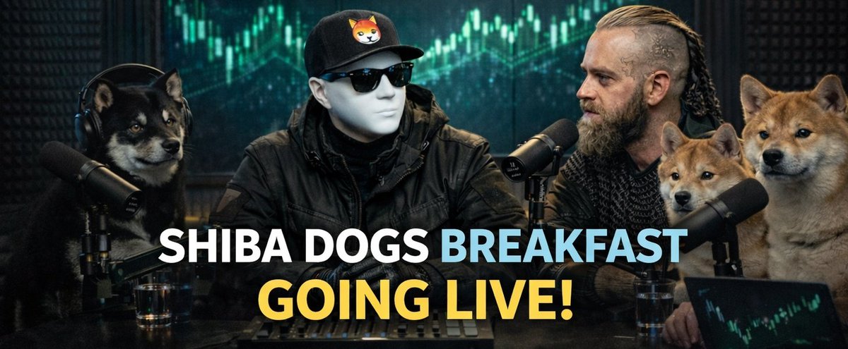We are here LIVE

SHIBA DOGS BREAKFAST 
Last one of the month

Here: x.com/i/spaces/1mrxm…