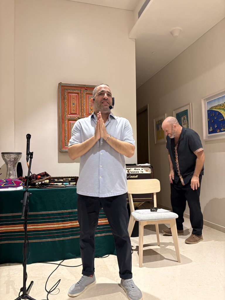 CitizenAnkit's tweet photo. Tal Kravitz @kravitztal put on quite a show. His music tells real stories, the kind that pull you right into the moment and make borders disappear.
Thank you my friend @yanivrev for hosting. We talked, connected, and soaked in that creative spark. ๐ฎ๐ฑ๐ฎ๐ณ
#TheHumanConnect #MusicDiplomacy #IsraelInIndia #TalKravitz #CulturalExchange