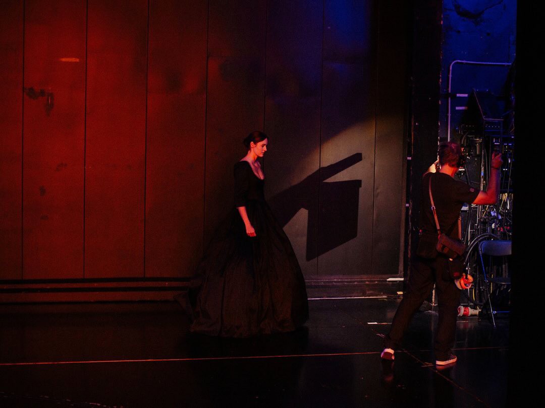 renate reinsve on the set of sentimental value