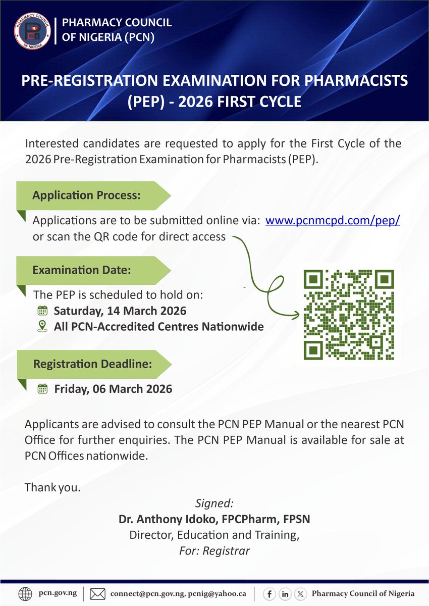 Pharmacy Council of Nigeria tweet media