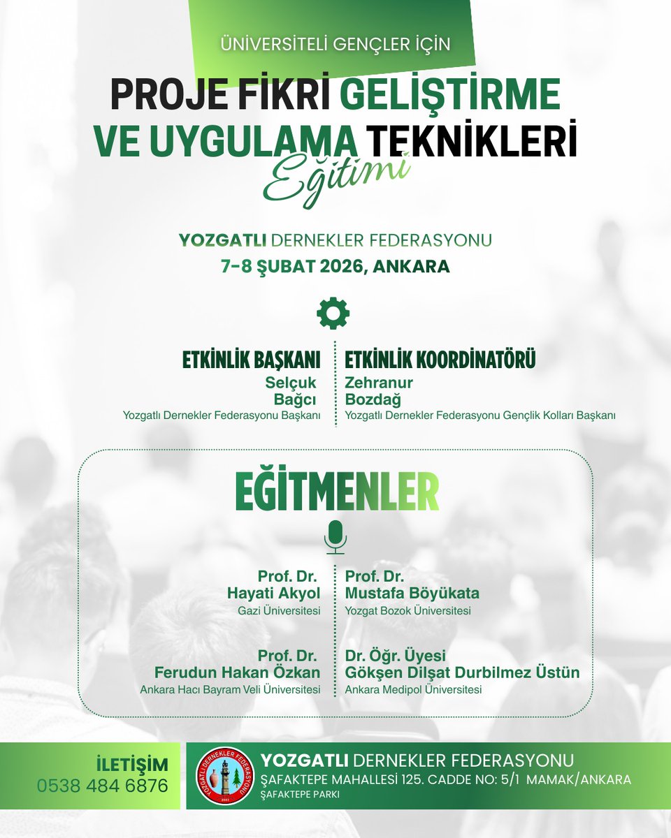 MustafaBoyukata's tweet photo. Yozgatlı Dernekler Federasyonu öncülüğünde güzel bir eğitim etkinliğinde gençlerle bir araya geleceğiz. https://t.co/ERhoyWYAOf