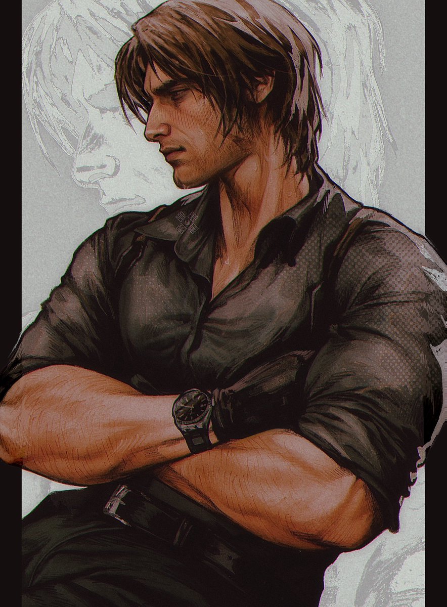 itssanlee's tweet image. #LeonKennedy quick art because oh my god