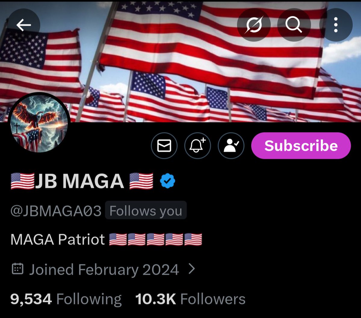 Hello friends!
Meet my friend <a href="/JBMAGA03/">🇺🇸JB MAGA 🇺🇸</a> 
JB is a great patriot who engages often and would like more friends! 
Great sense of humor and very supportive. 
Let's make him smile today! 
One team, One fight!