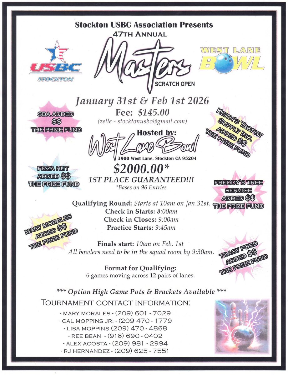 LavaLamp808's tweet photo. Another great morning. Here at West Lake Bowl in Stockton CA. Bowling in the Stockton Masters. Let’s have fun! https://t.co/vXK8P6p2jI