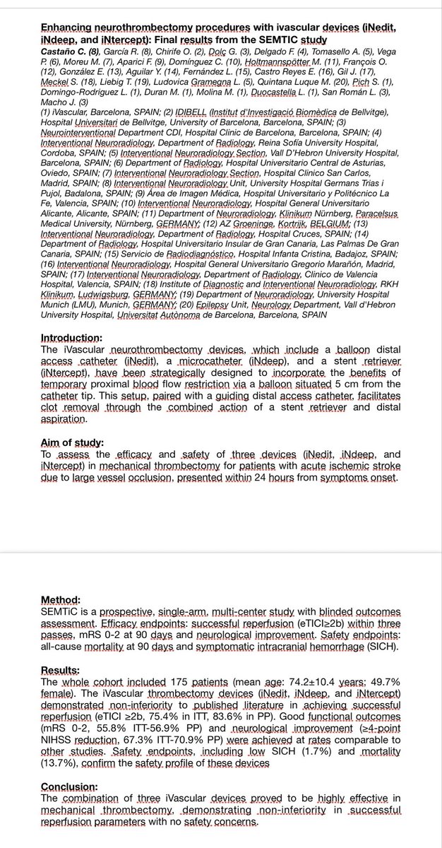 CarlosC74716941's tweet photo. I'm very proud to have presented the paper:
Final Results from The #SEMTIC Study

#ABCWIN2026

@iVascularNeuro @iVascularGlobal @CARDIVAGROUP @duran4508 @SandraFalc3 

#iNedit #iNdeep #iNtercept
#stroke #thrombectomy https://t.co/KLFw8u0vRe