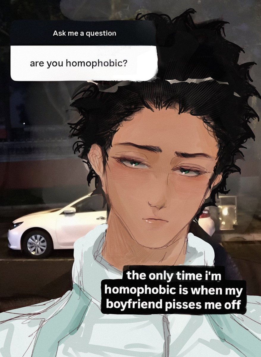 bro got offended #iwaoi #haikyuu