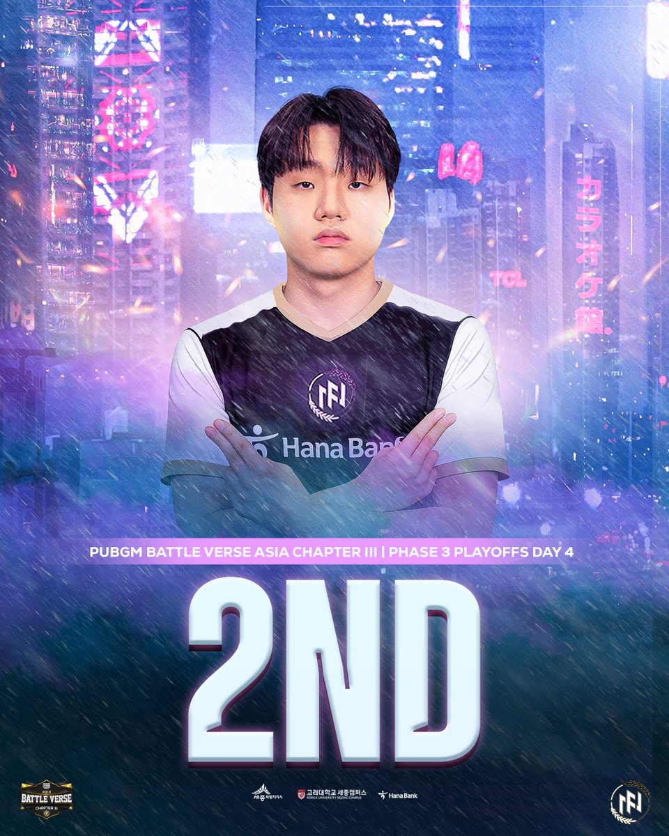 FNesportsGlobal's tweet photo. π’ Result: PUBGM BATTLE VERSE : DAY4
2ND
CONSISTENT AD EVER
BUT AIMING FOR THE CROWNπ
#FN #PUBGMOBILE #FN_WIN #BATTLE_VERSE https://t.co/EF4ntamWmO