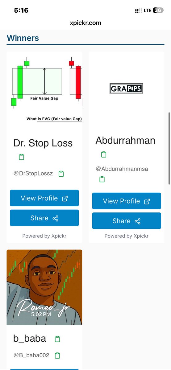 Congrats Xpickr - Built by <a href="/xpickr/">Xpicker2</a> - Winners @DrStopLossz <a href="/Abdurrahmanmsa/">Abdurrahman</a> <a href="/B_baba002/">b_baba</a> xpickr.com/draw/176987611… #xpickr