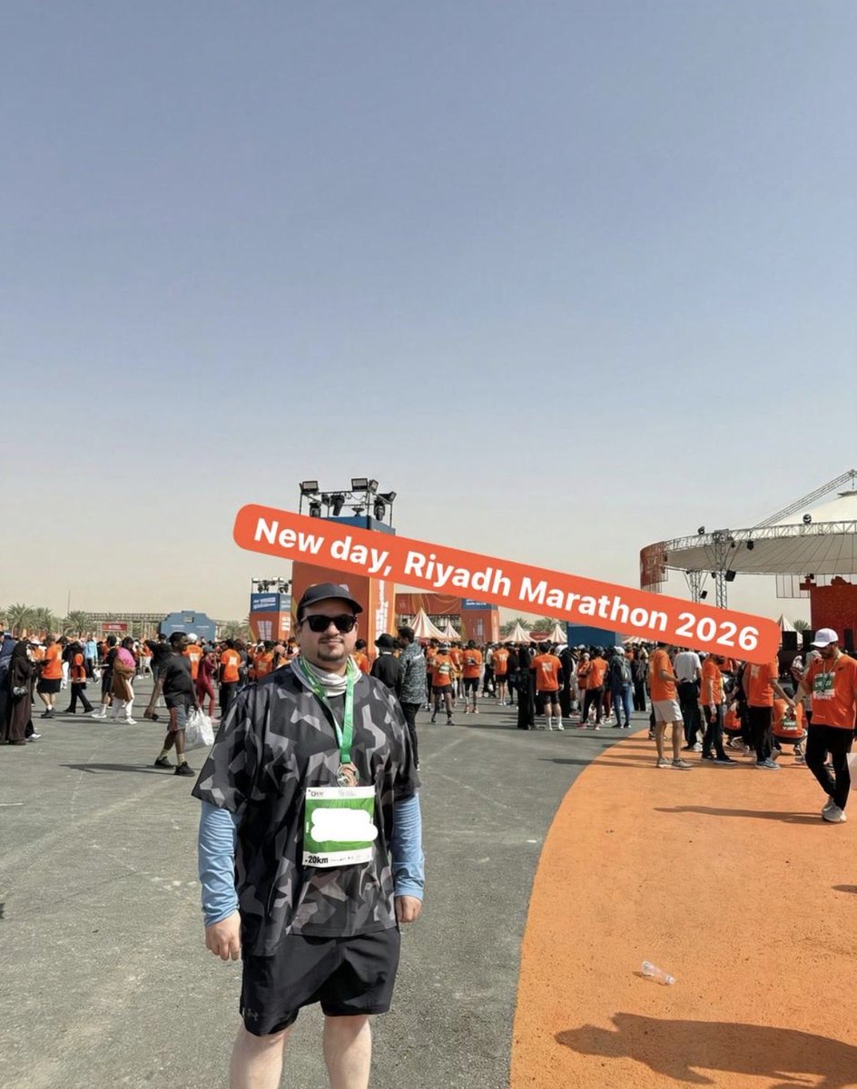 يوم جديد ومشاركة جميلة في ماراثون الرياض 2026
#ماراثون_الرياض 
#RiyadhMarathon 
🏃🏻 #عش_بصحة