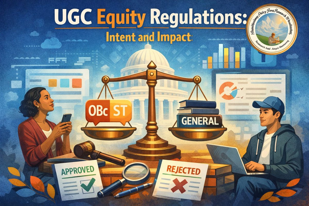 Himalayanprf's tweet photo. The UGC Equity Regulations, 2026 aren’t a new Act or Bill—they’re binding regulations under the UGC Act, 1956. Notified on 13 Jan 2026, they aim to strengthen campus equity with clearer definitions, accountability, and time-bound......
✍️  @muneerpz
🔗 https://t.co/c0vA9yaeKM https://t.co/Vkp8JgKD6v