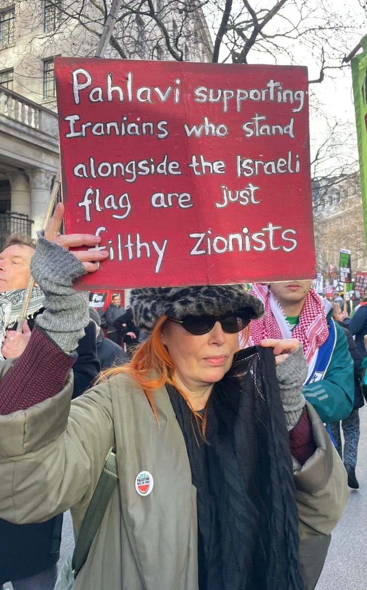 We are proud to support the Iranian people fighting for their freedom. We reject the antisemitic, pro-Ayatollah views of those on today's hate march.