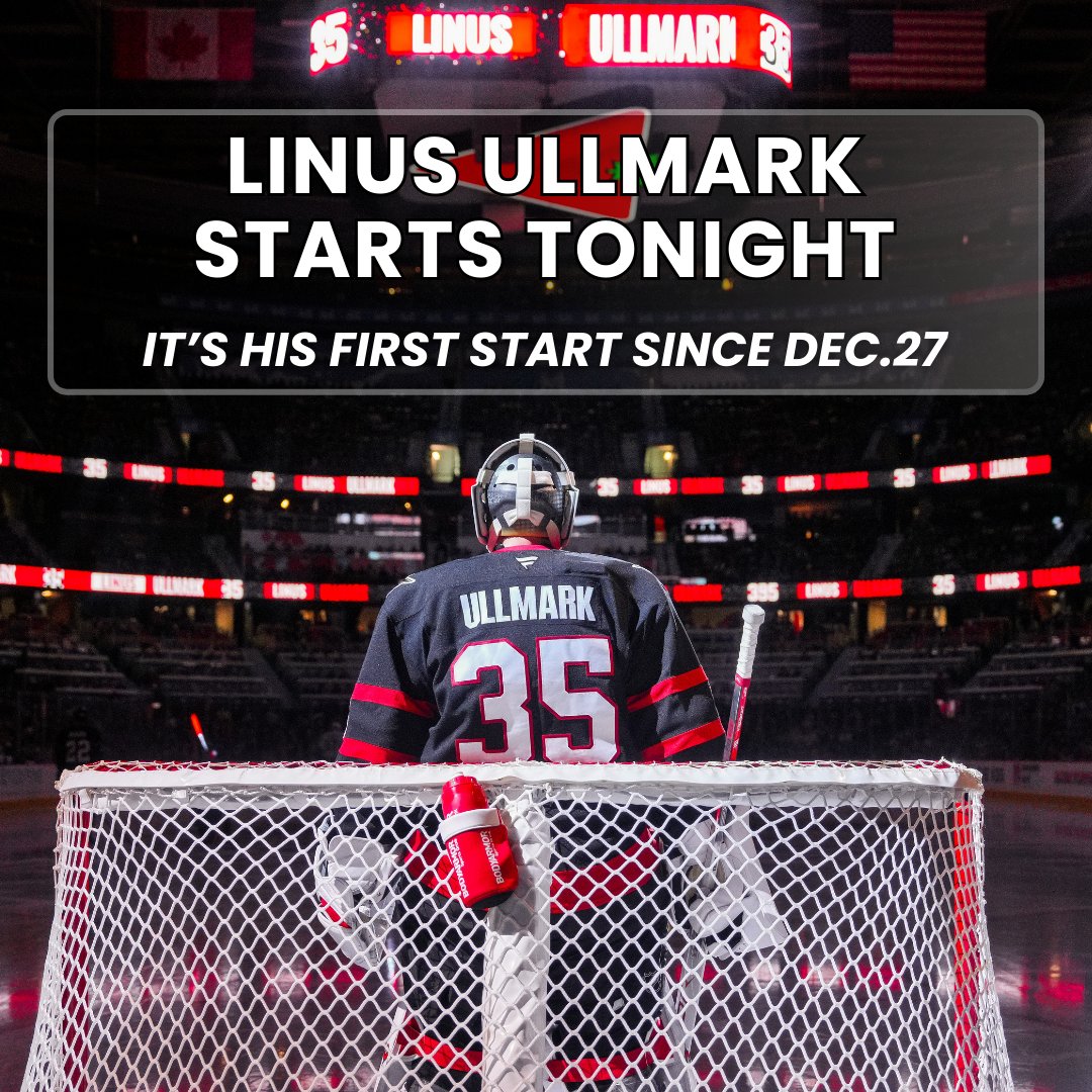 Ullmark returns. #gosensgo