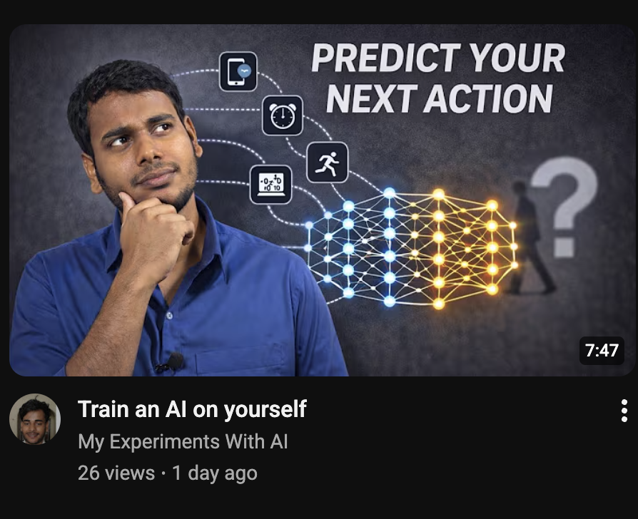 I really love the concept . If an AI can really predict what I'm going to do next, my actions, my behavior, that will just unlock exponential gowth on personal level. 

I could plan my day better, avoid distractions, and iterate to improve myself faster