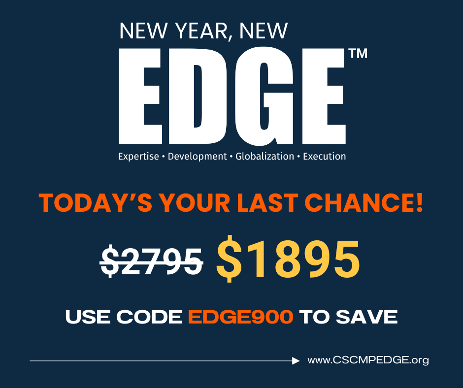 It's the last day to lock in the launch rate for EDGE 2026 in Nashville, TN this October 4-7 — use code EDGE900 and save $900: cscmpedge.org/website/91603/…