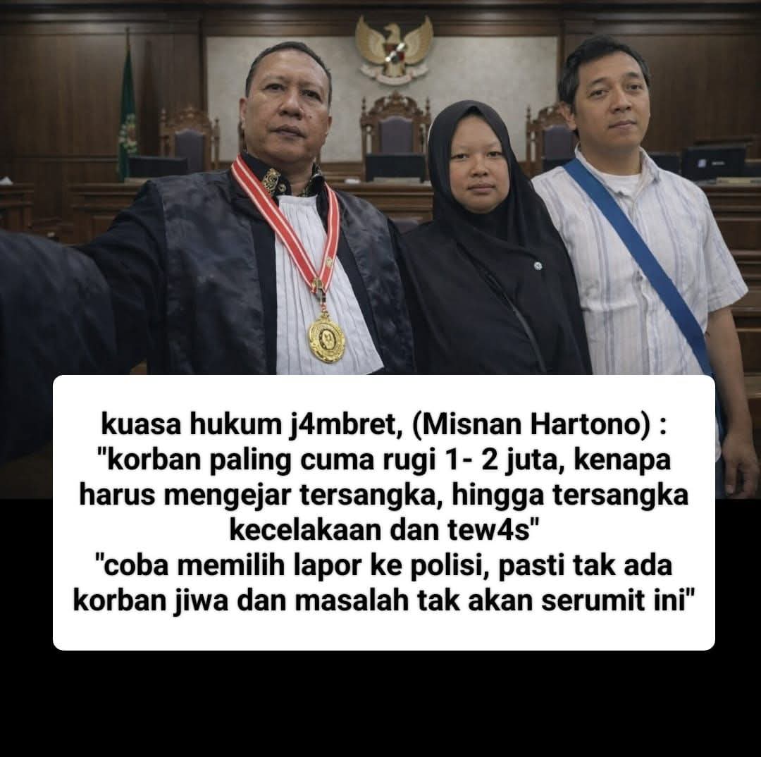 Tau kasus ini kan?cba apa yg anda pikirkan dg kata2 ini