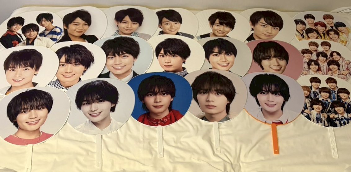 大西流星の歴代うちわ20枚🧡✨ (※なにわ皇子となにわ男子集合うちわ含む)