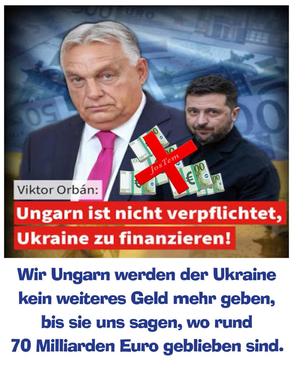 Viktor Orbán äußerte sich klar zur Ukraine-Hilfe: „Das Geld ist besser bei unseren ungarischen Familien investiert als in den Händen eines ukrainischen Oligarchen.“ ❗️👍🏻