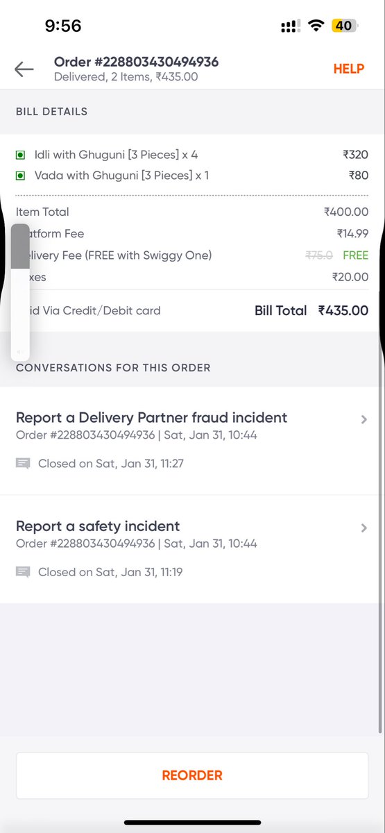 swostiman's tweet photo. @Swiggy @SwiggyCares @jagograhakjago 
2 Ultimate level of fraudulent in a single day.
1. Deliveries by rapido(936) (security issue)
2. Customer executive cancelling the order post 1 hr delay and charging the consumer for penalty.(502)
Need my hard earned money refund. https://t.co/rQvYNbTEch