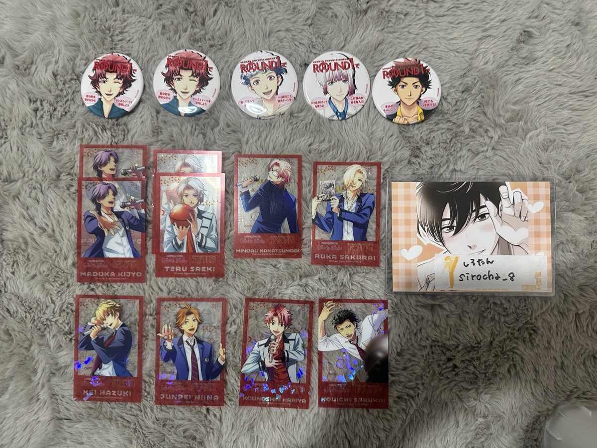 ときメモ交換 求⇒同異種 ホログラムカード 缶バッジ 風真玲太 譲