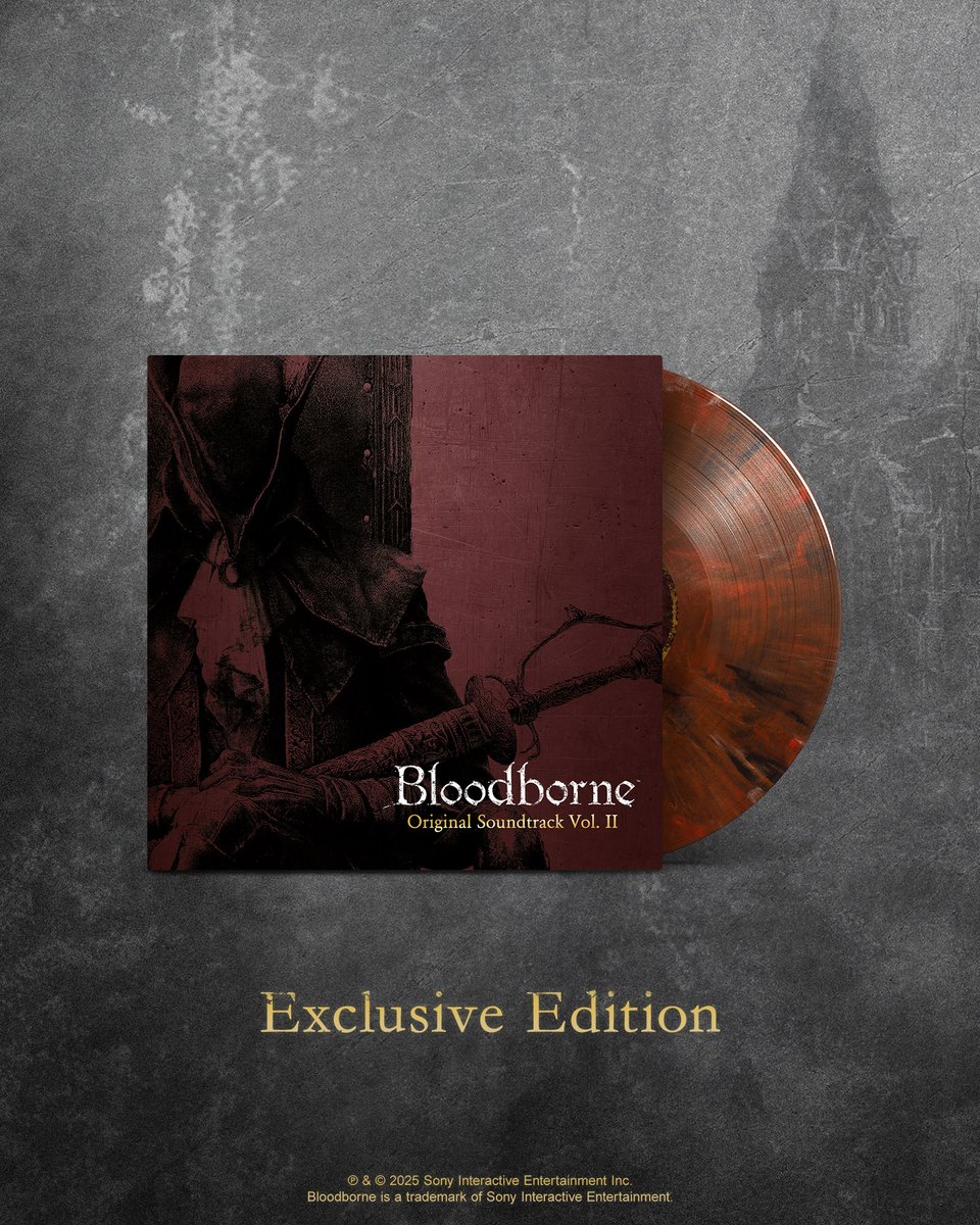 Laced_audio's tweet photo. ICYMI: Bloodborne has graced vinyl once more!

Featuring:
• Volume 2 featuring The Old Hunters OST
• Volume 1 repress
• Laced-exclusive colour variants
• Collector's box with slipmat available as a standalone product
• Complete 3LP box set

Pre-order now:
https://t.co/vEHYhZZp2C