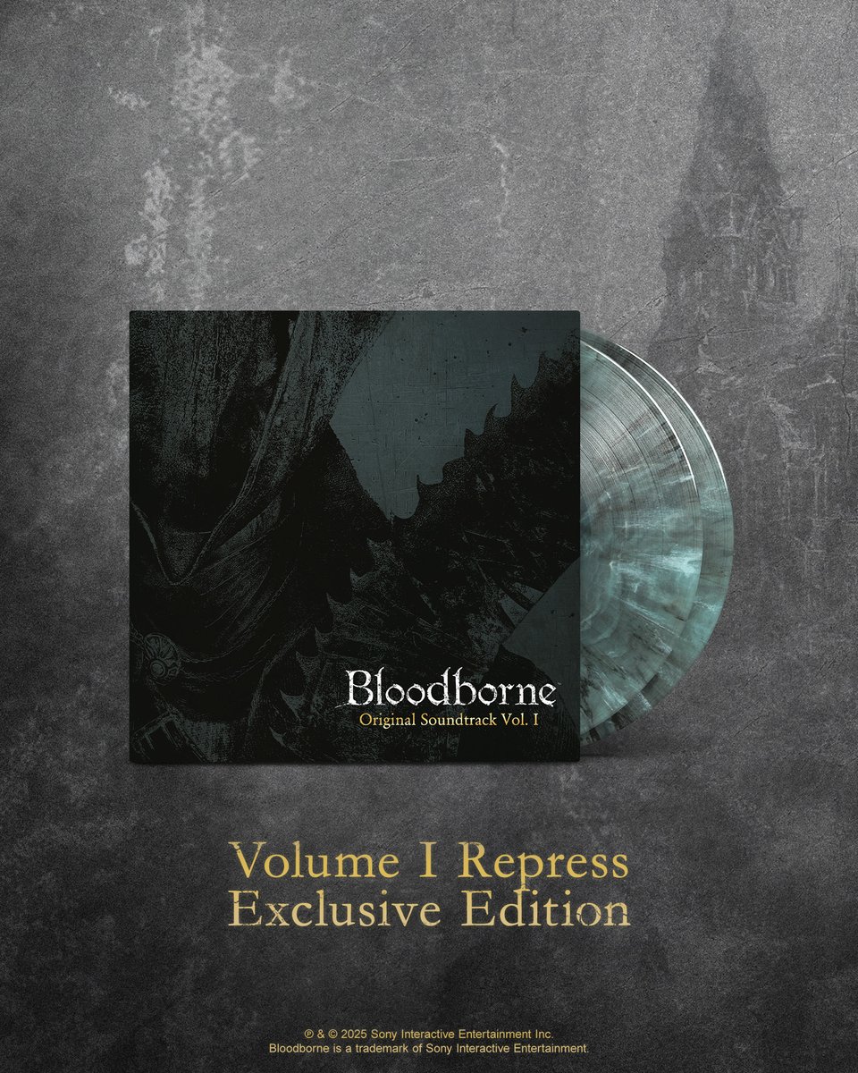 Laced_audio's tweet photo. ICYMI: Bloodborne has graced vinyl once more!

Featuring:
• Volume 2 featuring The Old Hunters OST
• Volume 1 repress
• Laced-exclusive colour variants
• Collector's box with slipmat available as a standalone product
• Complete 3LP box set

Pre-order now:
https://t.co/vEHYhZZp2C
