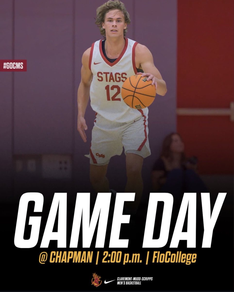 CMS_Stags_BBall's tweet photo. 🦌 The Stags are back on the road this afternoon at Chapman!

🆚 Chapman
📍Hutton Sports Center - Orange Ca
🕖 2:00 pm (pst)
📊 https://t.co/M8uRq6eebe
📺 https://t.co/oR7lzjcHER

#d3hoops #goStags #goCMS
@AthleticsCMS https://t.co/3leaenTiWW
