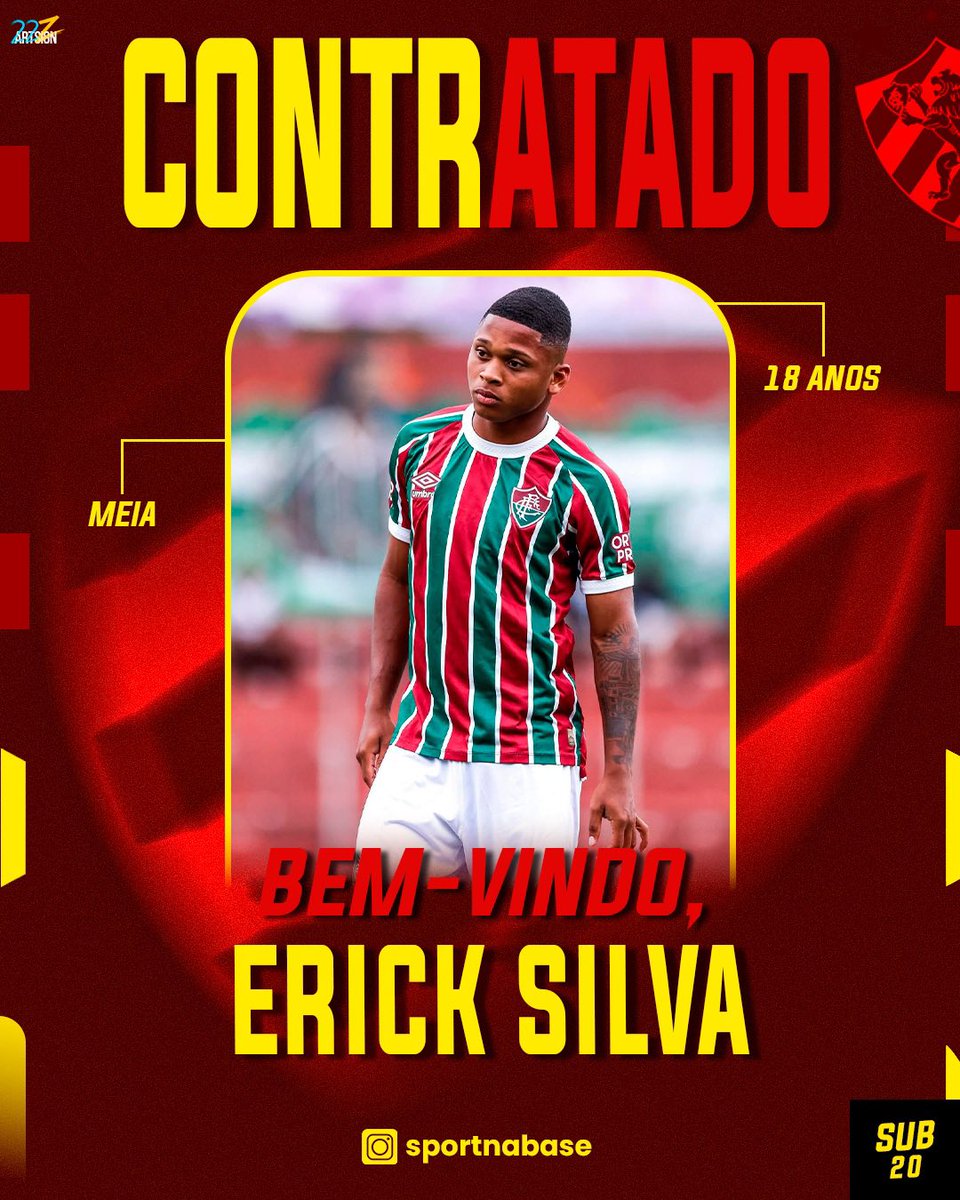 𝗥𝗘𝗙𝗢𝗥𝗖̧𝗢 𝗣𝗔𝗥𝗔 𝗢 𝗦𝗨𝗕-𝟮𝟬 🦁✍🏻

O meio-campista Erick Silva (18 anos), é o novo reforço para a categoria Sub-20 dos Leões da Base.

O atleta estava no Fluminense, onde conquistou o Brasileiro Sub-17 de 2024 e disputou o Brasileiro Sub-20 de 2025.