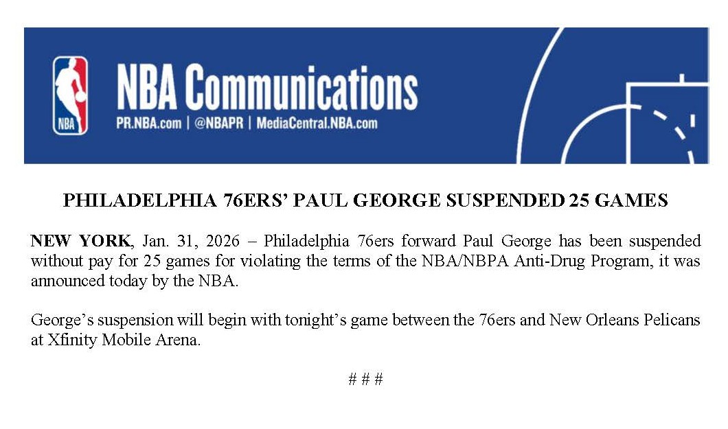The following was released by the NBA: