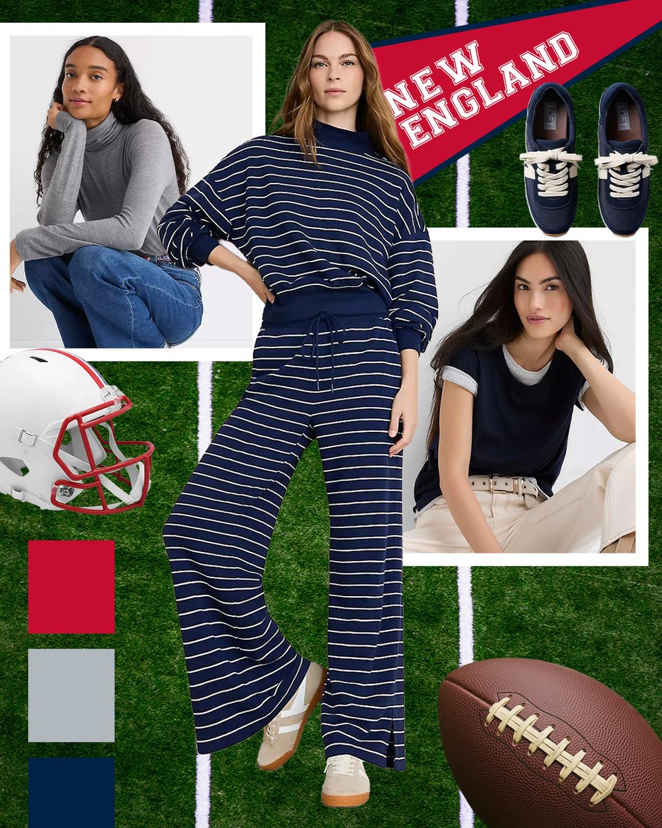 LOFT's tweet image. A sporty-cute outfit? Game on. 🏈✨ Who are you rooting for next weekend?  spr.ly/6019hEysU