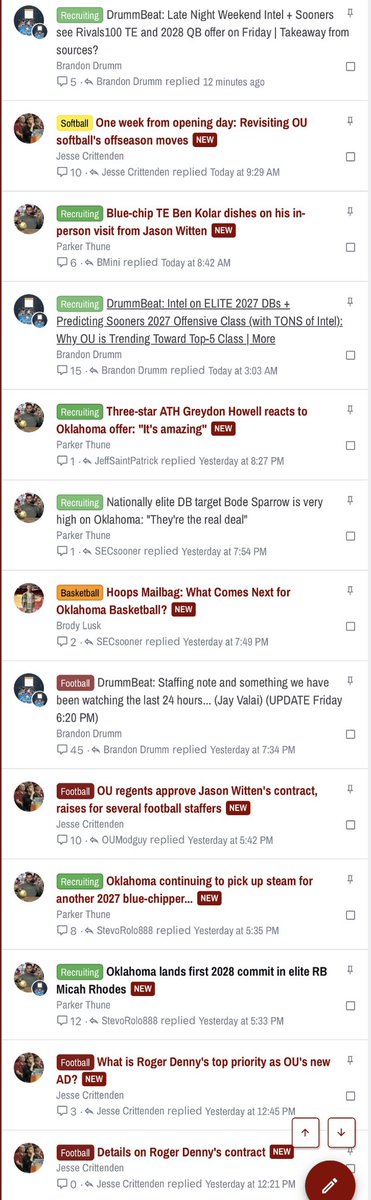Bdrumm_Rivals's tweet image. #Sooners’ staffers out and about yesterday seeing numerous Rivals100 offers. Intel on this stops + Predicting 2027 offensive class. Can #OU have 5 or more Rivals300 commits on that side of the ball alone in 2027? + Multiple Rivals300 DB updates &amp;amp; more⤵️

on3.com/boards/forums/…