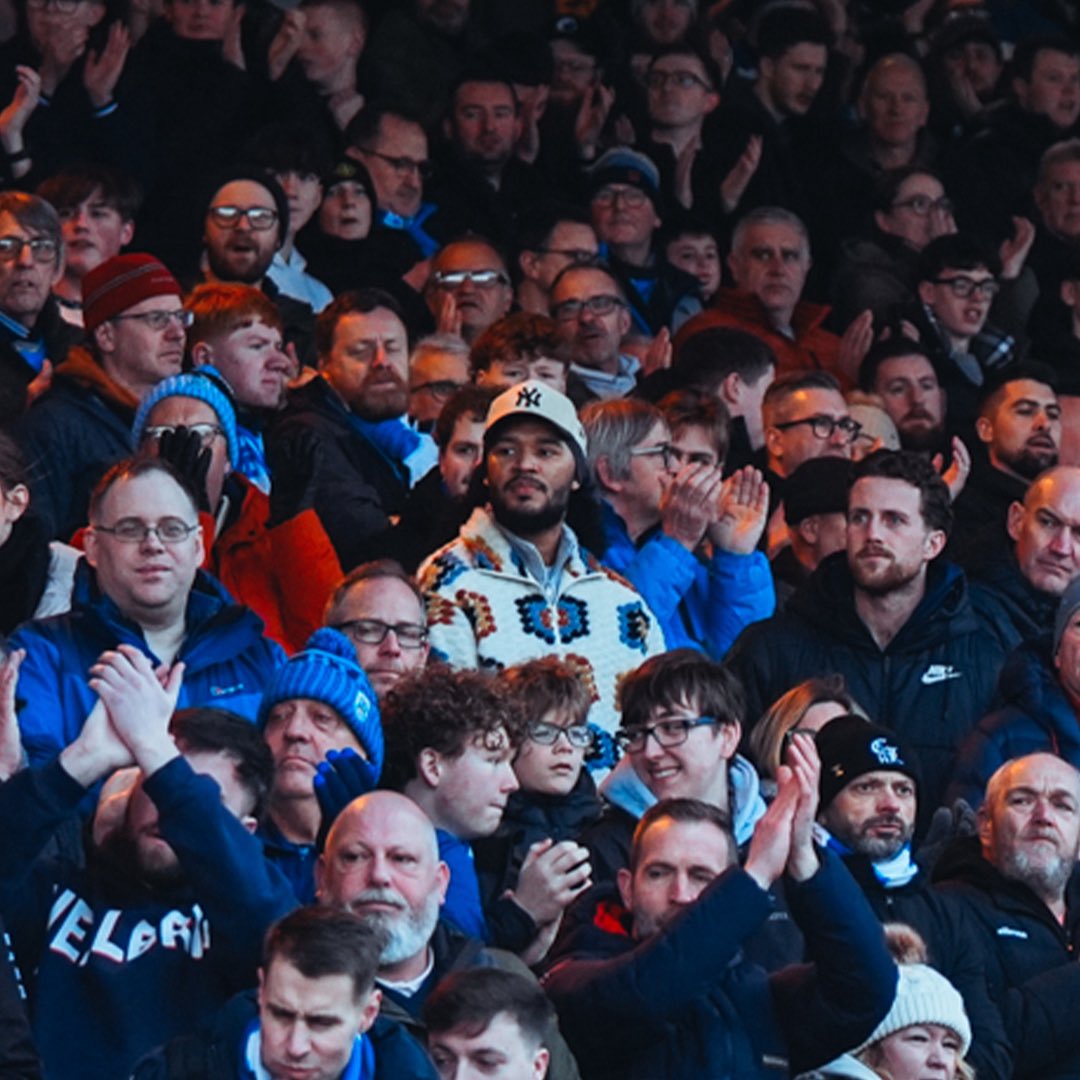 htafc's tweet photo. 💙 A familiar face joined us in the away end this afternoon… 

Always a Terrier, Izzy 👊

#htafc https://t.co/JUvxwqlBwS