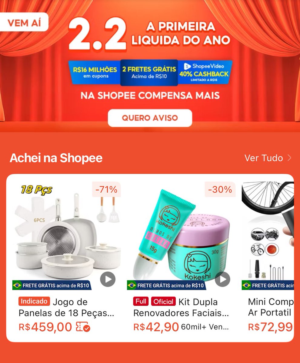 🚨APROVEITE A LÍQUIDA 2.2🚨

🔗Entre no link para acessar as promoções s.shopee.com.br/LhPz88Pxh🔗

NÃO PERCA PROMOÇÕES 🛍️