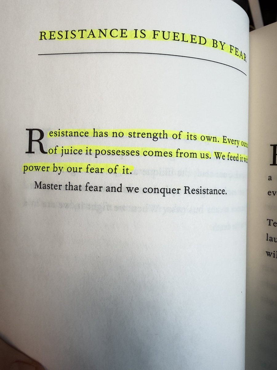 Stop feeding resistance with your fear.

From Steven Pressfield: the War of Art