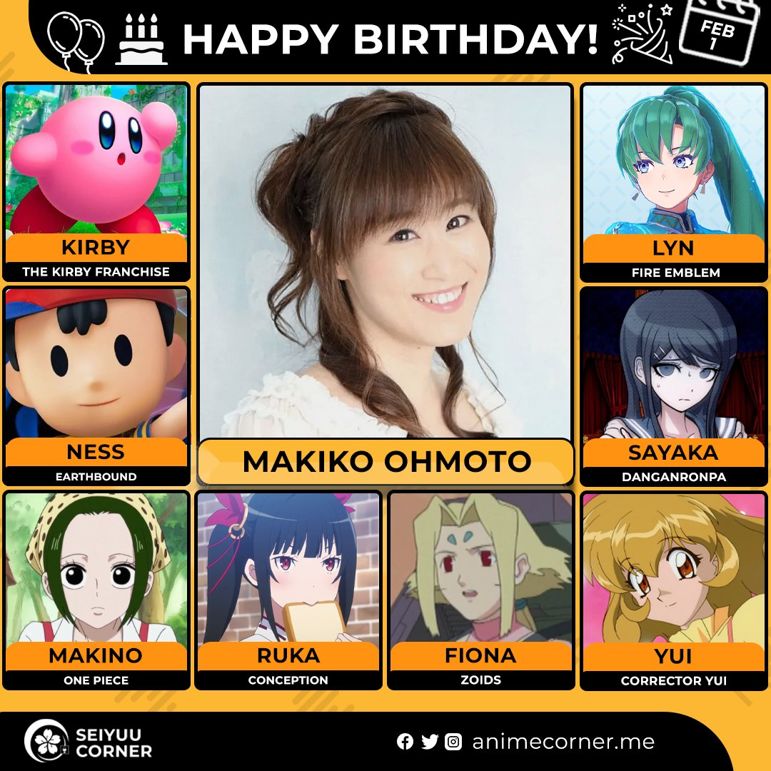 seiyuucorner's tweet image. Happy birthday Makiko Ohmoto! 🎉 

Let's greet her all the best @Makiko_Ohmoto 

#MakikoOhmoto #大本眞基子 #大本眞基子生誕祭2026