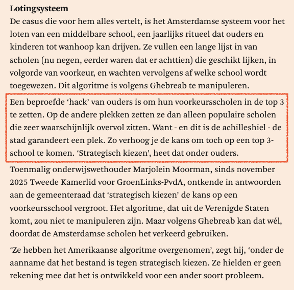 EliseSteilberg's tweet photo. Dit is nogal een dingetje. Manipuleren was immers officieel niet mogelijk en strategisch kiezen zou niets opleveren. #loting #matching scholen #Amsterdam https://t.co/vJmd98yGUX