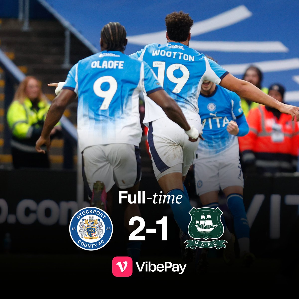 Kyle Wootton leads County to a huge three points at Edgeley Park 🤩

#StockportCounty | <a href="/VibePay/">VibePay</a>
