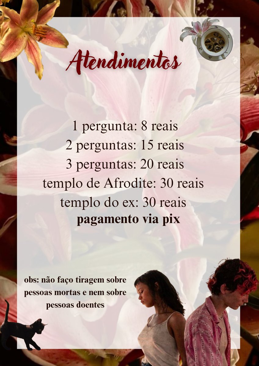 tarotandall's tweet photo. 🌺 atendimentos:
https://t.co/PVK1WoTJCa

outros métodos a combinar no whatsapp 

🔖: mesa aberta . tarot reading . leitura de tarô . tarô de waite . previsões . oráculos . tiragem https://t.co/xt5VYK7kQm