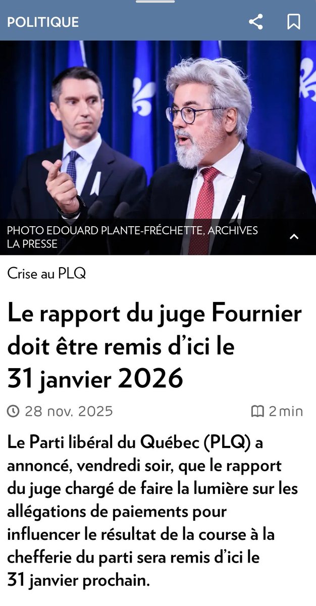 C'est aujourd'hui la date limite. Allons-nous avoir les résultats? 
Article : <a href="/LP_LaPresse/">La Presse</a>