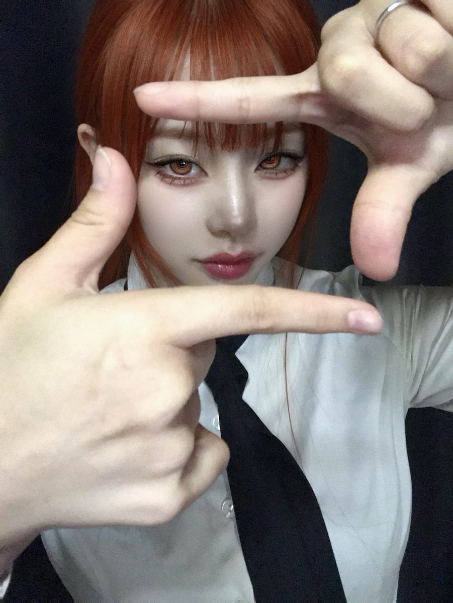 cu10v3's tweet image. 저렴이 마키마 코스프레