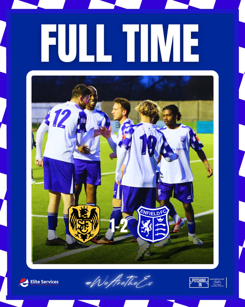 FULL TIME: Stotfold 1-2 Enfield

It’s another three points on the road with goals from Thompson and Brathwaite! 

Thank you for your support this afternoon!

#WeAreTheEs