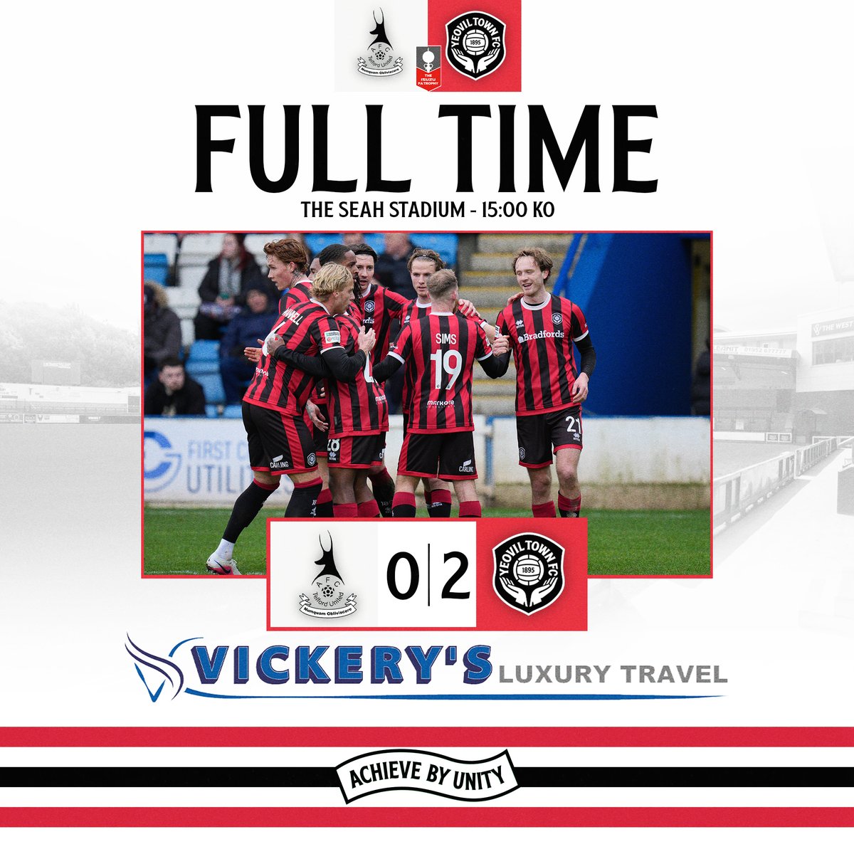 FT | AFC Telford United 0 - 2 Yeovil Town 

Into the next round! 👊

#YTFC 💚