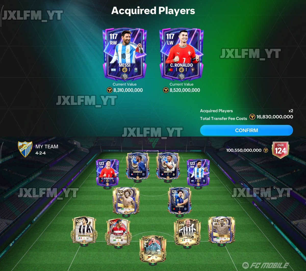 JXLFM_YT's tweet image. Welcome🐐🐐 124 F2P ✅

#fcmobile #jxlfm_yt #f2p