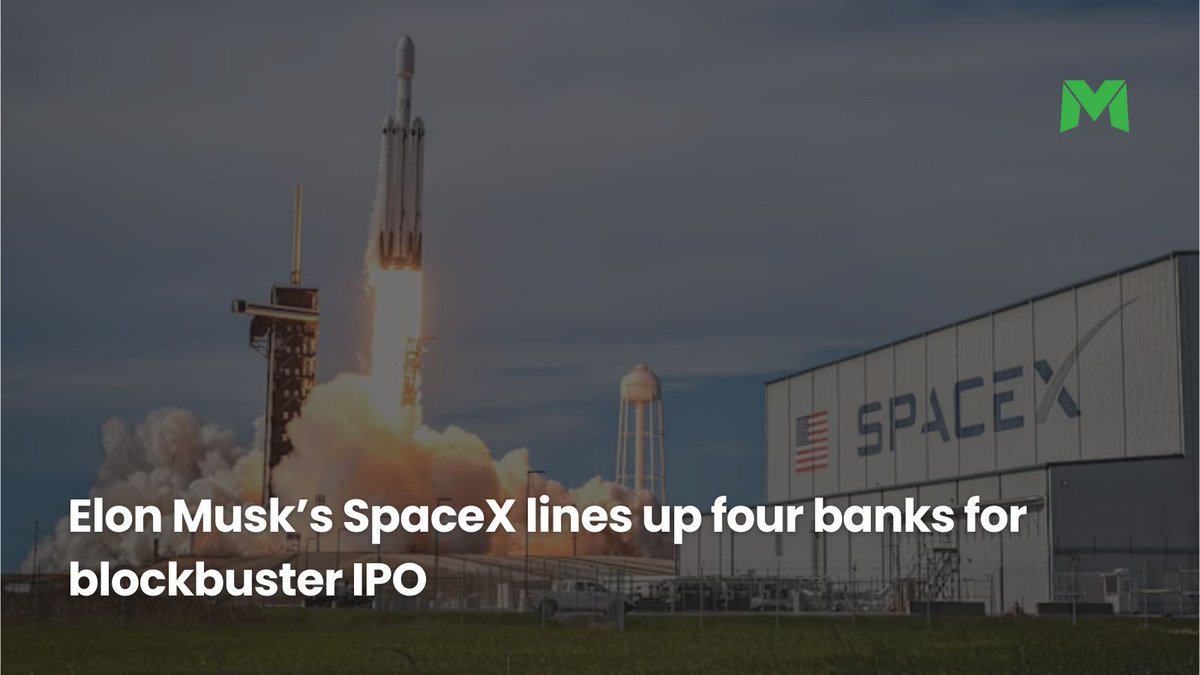 microventures's tweet image. #SpaceX has reportedly held meetings with bankers from #BankofAmerica, #GoldmanSachs, #JPMorgan, and #MorganStanley in recent weeks as it prepares for a potential 2026 #IPO.

Learn more about #MicroVentures’ portfolio company: mv1.vc/spax14

#invest #investing