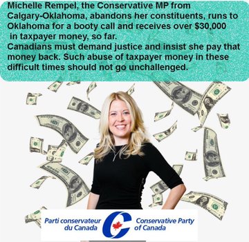 During COVID, <a href="/MichelleRempel/">Michelle Rempel Garner</a> abandoned her constituents and ran to America while still collecting her taxpayer funded salary. 5/7