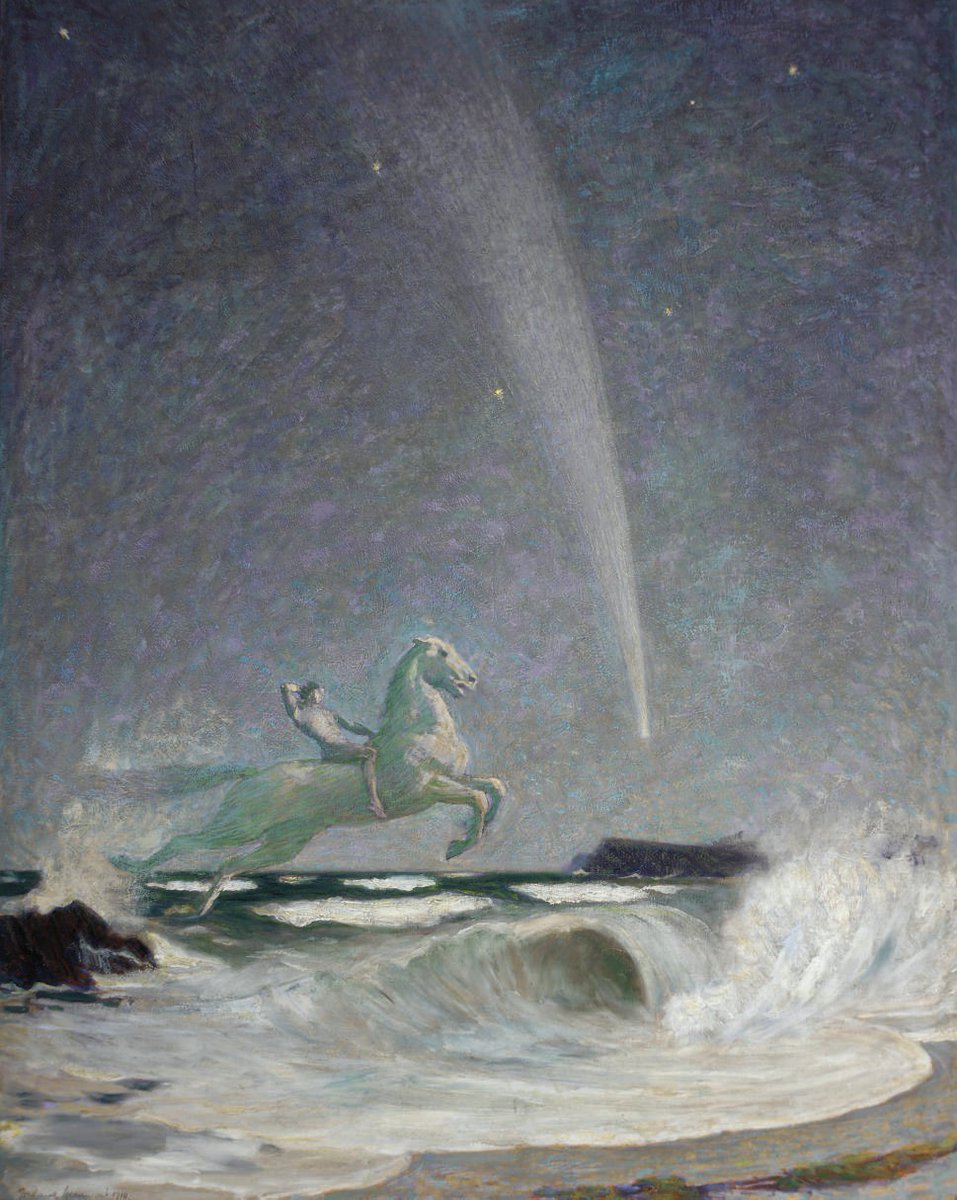Ay_Blinkin's tweet photo. The Wave Rider (1910) by Frederick Samuel Beaumont https://t.co/lL3XT5UFGC