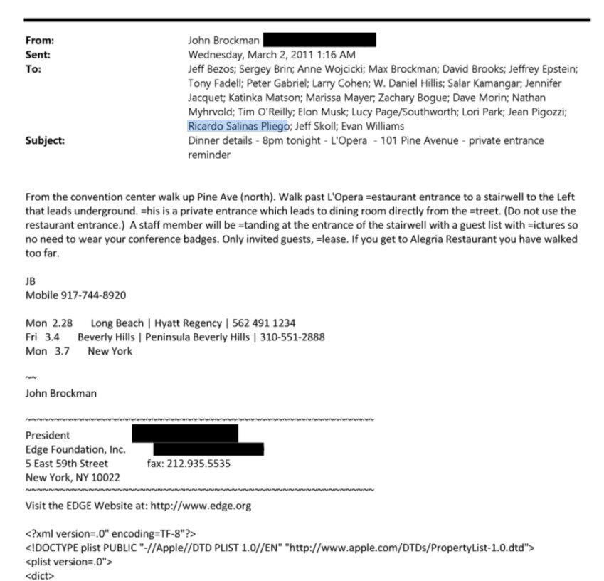 _VicenteSerrano's tweet image. Oiga Tío Richie @RicardoBSalinas ¿Cómo se la pasó con Jeffrey #Epstein en aquella cena solo para invitados VIP en 2011?

¡Qué orgullo ha de sentir usted al ser el único mexicano invitado a esa cena!