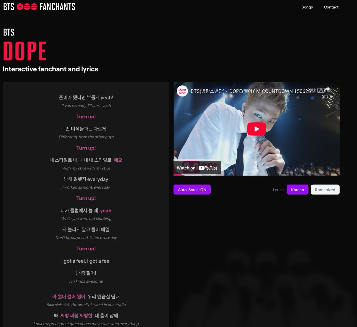New site and new design is coming together, here's a sneak preview - so many things left to tweak, work on, fix, but very happy so far - we've COMPLETELY rebuilt the site, different tech, better lyrics markup, and FINALLY, the ability to show hangul or romanised!